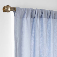 Linen Window Curtain - Ice Blue, 96 in.