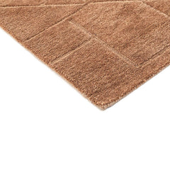 Relief Hand Tufted Wool Rug -  Rust, 8' Runner
