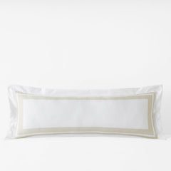 Double Border Premium Smooth Supima® Cotton Wrinkle-Free Sateen Sham - Ivory, Lumbar