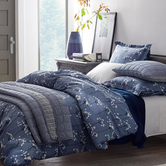 Classic All Season Breathable Cotton Knit Blanket - Navy, Twin/Twin XL