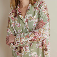 Printed Women's Nightshirt - Rose Bouquet, XL