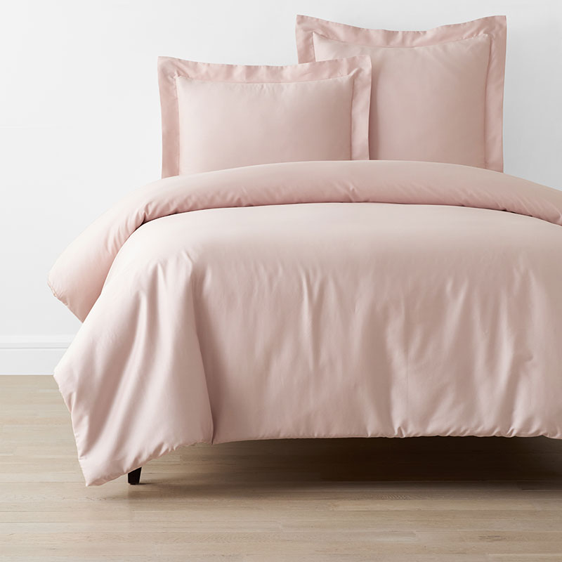 Classic Smooth Sateen Solid Duvet Cover - Blush, Twin/Twin XL