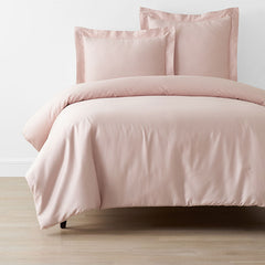 Classic Smooth Sateen Solid Duvet Cover - Blush, Full