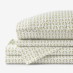Mini-Prints Garment Washed Cotton Percale Bed Sheet Set - Tulips, King