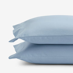 Classic Ultra-Cozy Cotton Velvet Flannel Pillowcase Set - Powder Blue, King