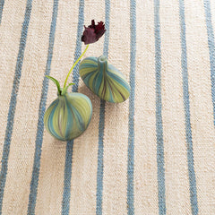 Moana Stripe Handwoven Jute Rug - Blue, 2' 6" x 8' Runner