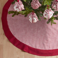Flower Holiday Reversible Tree Skirt - Red, 50 in. x 50 in.