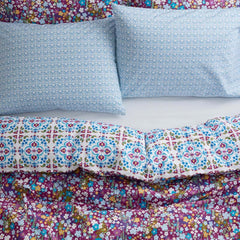 Idril Classic Cool Cotton Percale Bed Sheet Set - Geo, Queen