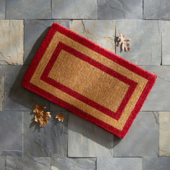 Border Coir Doormat - Red, 24 in. x 57 in.