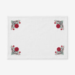 Embroidered Novelty Placemats, Set of 4 - Poinsettia