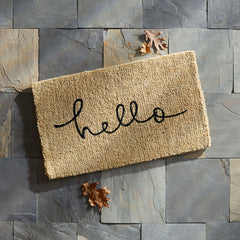 Hello Coir Doormat - Natural, 18 in. x 30 in.