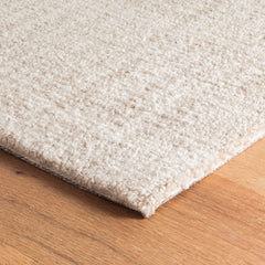 Crosshatch Hand Hooked Wool Rug -  Ivory, 6' x 9'