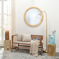 Coastal Round Mirror - Natural