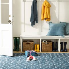 Kota Washable Rug - Indigo, 5' x 8'