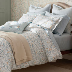Clemencia Classic Cool Cotton Percale Sham - Mini Floral Pale Blue, King