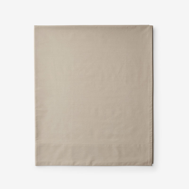 Classic Cool Cotton Percale Flat Bed Sheet - Cocoa, Cal King