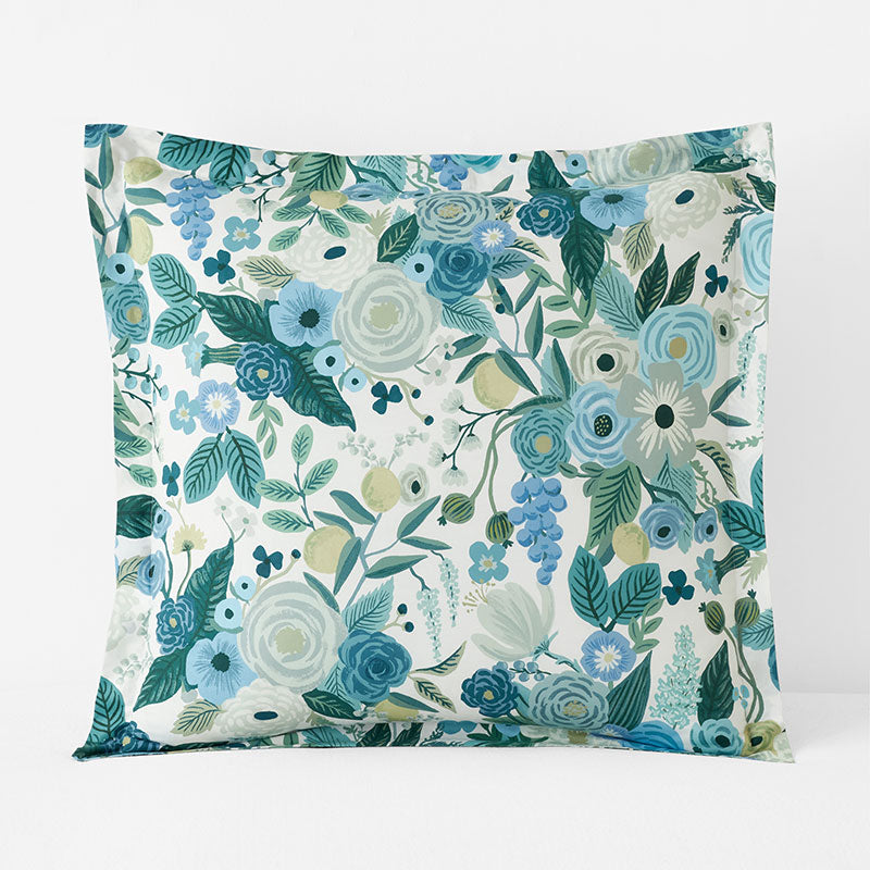 Garden Party Classic Cool Cotton Percale Sham - Teal, Euro