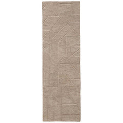 Relief Hand Tufted Wool Rug -  Sand, 8' Runner