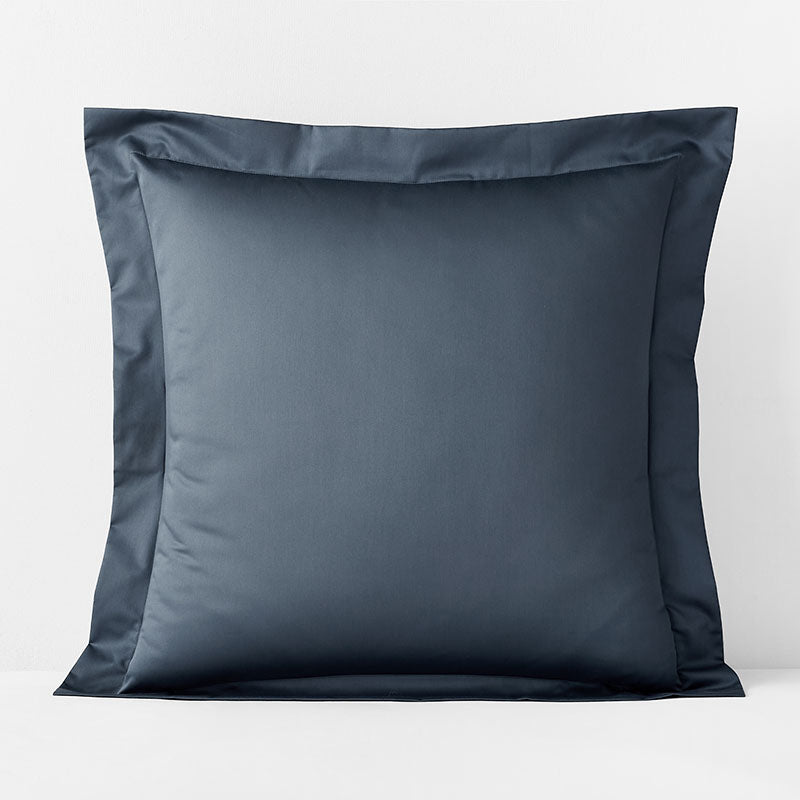 Premium Smooth Supima® Cotton Wrinkle-Free Sateen Sham - Steel Blue, Euro