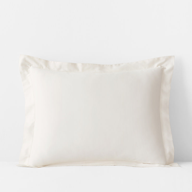 Classic Smooth Rayon Made From Bamboo Sateen Sham - Ivory, Standard