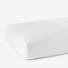 Classic Smooth Sateen Solid Fitted Bed Sheet - White, King
