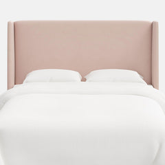 Gramercy Velvet Headboard - Blush, Q
