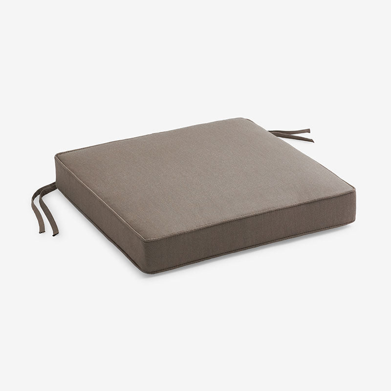 Replacement Boxed Edge Chair Cushion - Taupe, 18 in. x 18 in.
