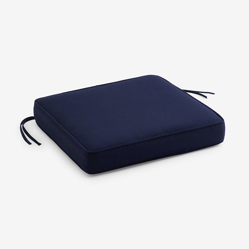 Replacement Boxed Edge Chair Cushion - Navy, 18 in. x 18 in.