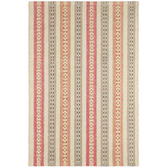 Long Slade Handwoven Cotton Rug - Red, 3' x 5'