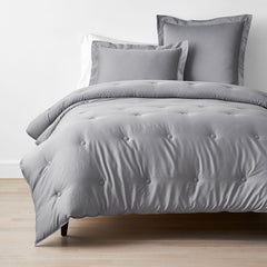 Classic Smooth Rayon Made From Bamboo Sateen Comforter - Pebble Gray, Full