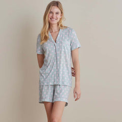 Cotton Modal Women's Shorts Set - Pretty Dot, XXL