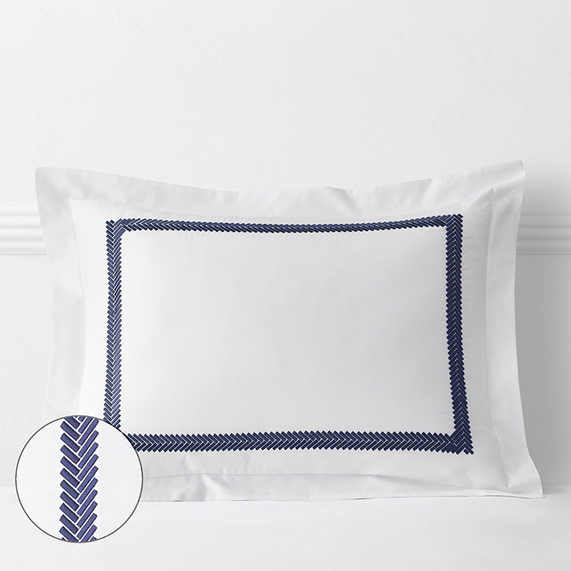 Hewett Luxe Smooth Egyptian Cotton Sateen Sham - Blue, King