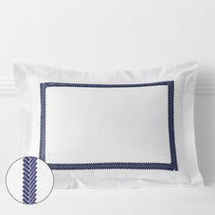 Hewett Luxe Smooth Egyptian Cotton Sateen Sham - Blue, King