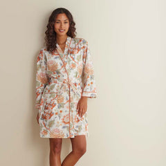 Printed Voile Women's Kimono Robe - Wild Bloom, XL/XXL