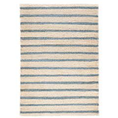 Moana Stripe Handwoven Jute Rug - Blue, 5' x 8'