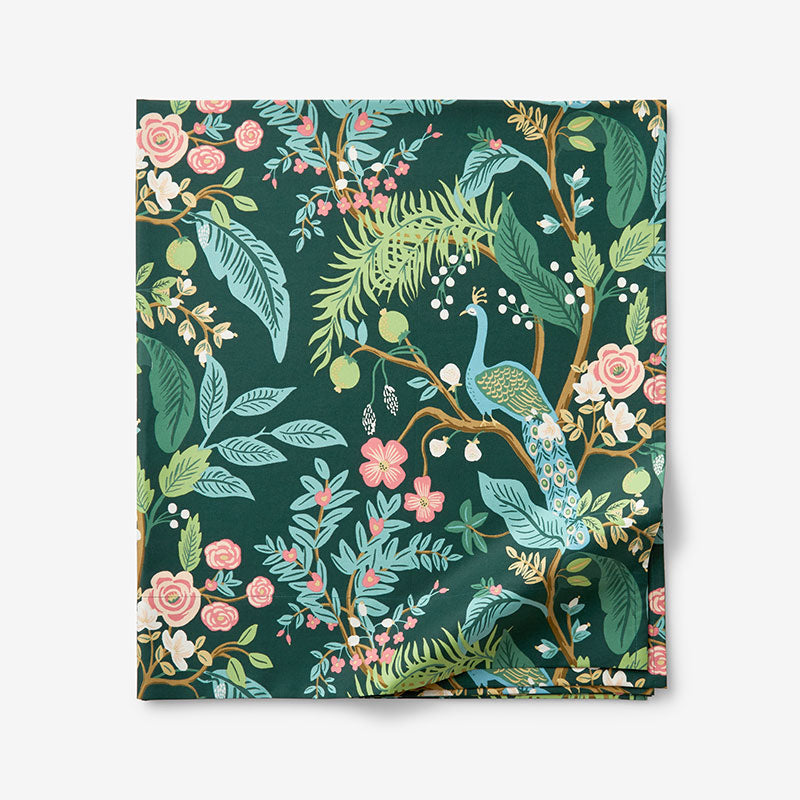 Peacock Classic Smooth Sateen Flat Bed Sheet - Evergreen, King/Cal. King