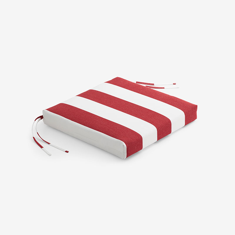 Replacement Knife Edge Chair Cushion - Cabana Jockey Red, 18 in. x 18 in.