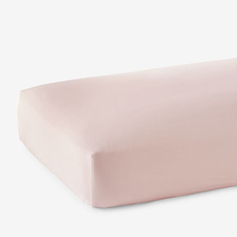 Classic Smooth Sateen Solid Fitted Bed Sheet - Blush, Twin XL