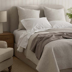 Isadora Classic Cool Cotton Percale Bed Sheet Set - Dot, King
