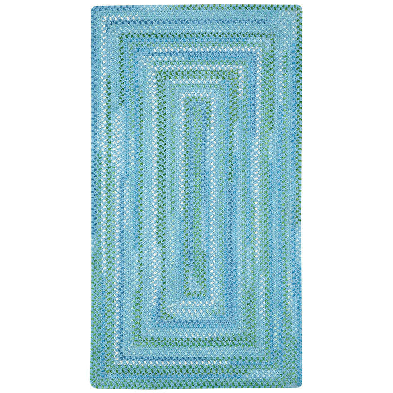 Sailor Stripe Reversible Braided Cotton Rug - Blue, 2' x 3'
