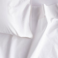 Premium Cool Organic Cotton Percale Flat Bed Sheet - Ivory, King/Cal King