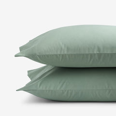 Classic Cool Cotton Percale Pillowcase Set - Thyme, King
