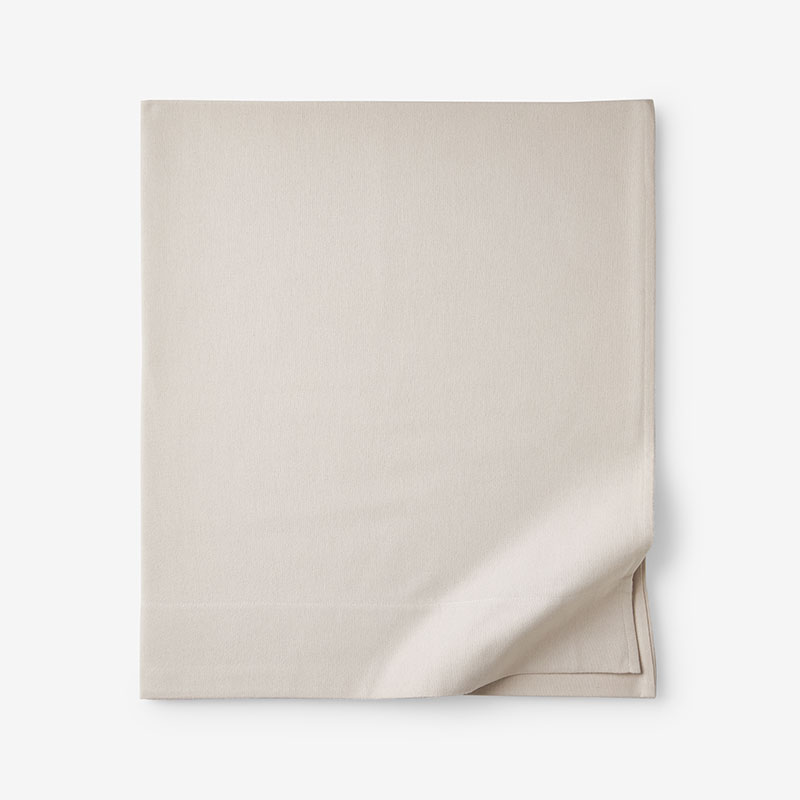 Classic Ultra-Cozy Cotton Velvet Flannel Flat Bed Sheet - Oatmeal, Full