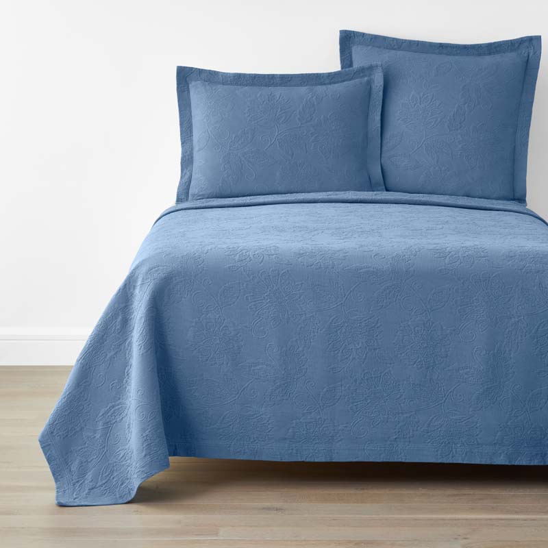 Putnam Cotton Matelassé Bedspread - Denim