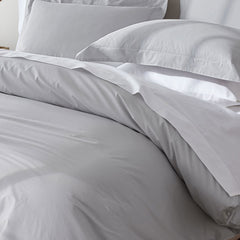 Premium Cool Supima® Cotton Percale Fitted Bed Sheet - Pearl Gray, Queen