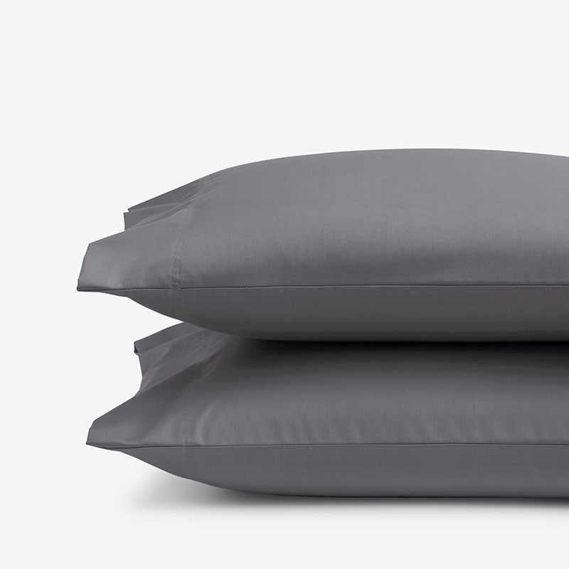 Classic Smooth Wrinkle-Free Sateen Pillowcase Set - Stone Gray, Standard