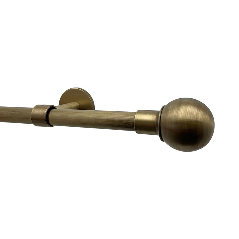 Ball and .75" diameter Rod Set - Antique Gold, 120"