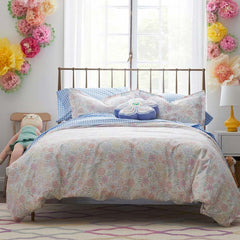 Floral Dream Classic Cool Organic Cotton Percale Comforter Set - White Multi, Twin/Twin XL