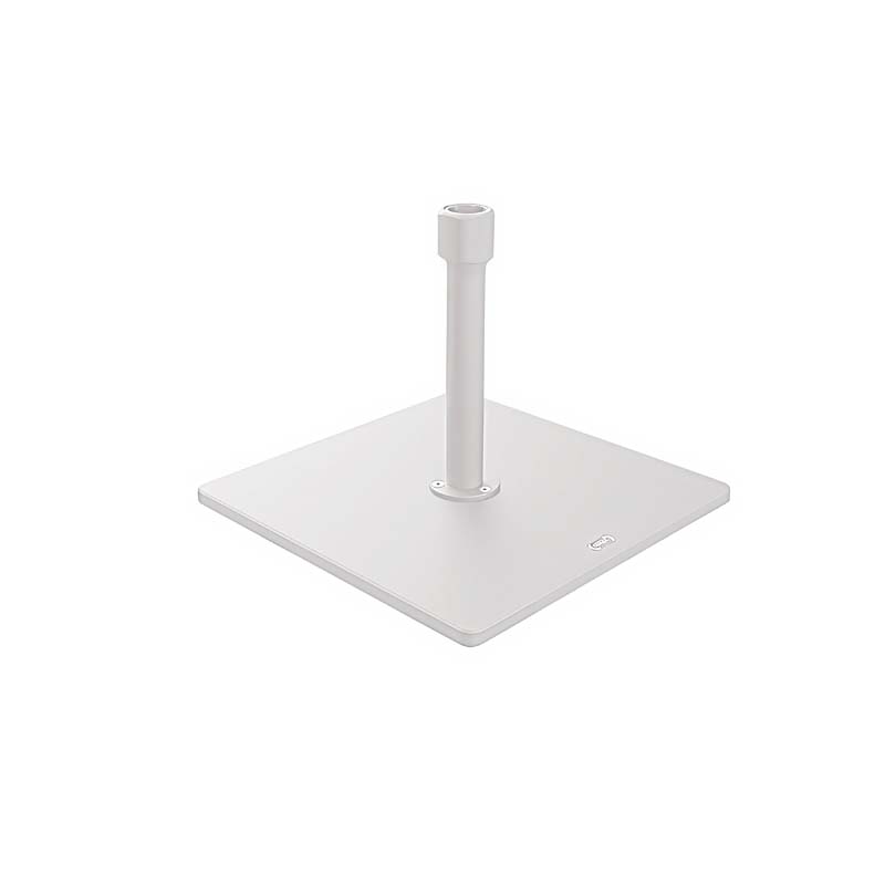 Low Profile Square Umbrella Base - White, 50 lbs.