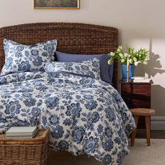 Floral Indigo Garden Classic Cool Cotton Percale Comforter - Blue, Twin/Twin XL
